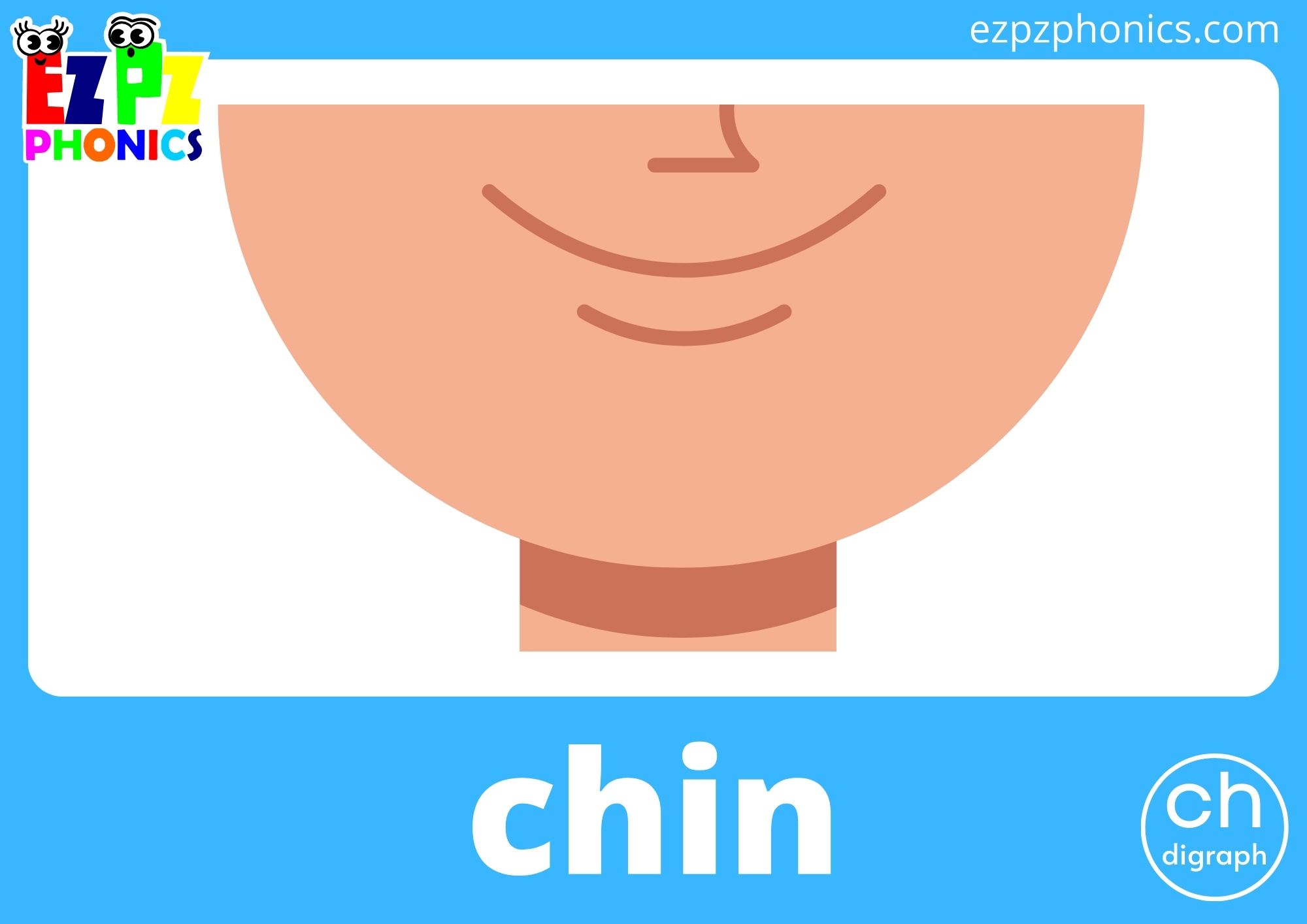 CH Digraphs Phonics Flashcards with Images and Words Download Free